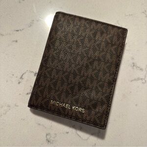 Michael Kors Brown Passport Holder Monogram